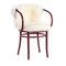 Silla vienesa roja con piel blanca de Thonet, Imagen 1