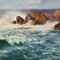 Marine Painting, Waves and Rock Painting, 20th-Century 2