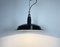 Lámpara colgante industrial esmaltada en gris oscuro, años 50, Imagen 8