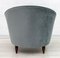 Mid-Century Modern Italian Velvet Curved Armchair by Federico Munari, 1950s 10