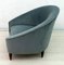 Mid-Century Modern Italian Velvet Curved Armchair by Federico Munari, 1950s 3