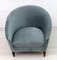 Mid-Century Modern Italian Velvet Curved Armchair by Federico Munari, 1950s 4