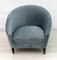 Mid-Century Modern Italian Velvet Curved Armchair by Federico Munari, 1950s 2