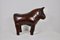 Leather Bull Stool by Dimitri Omersa, 1960s, Image 1