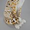 Stile Hollywood Regency bianco e leopardo in oro a 24 carati, anni '70, Immagine 6