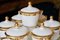 Antique Paris Porcelain Cream Pot Set with Stand, Circa 1810, Set of 8 5