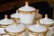 Antique Paris Porcelain Cream Pot Set with Stand, Circa 1810, Set of 8, Image 5