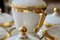 Antique Paris Porcelain Cream Pot Set with Stand, Circa 1810, Set of 8 4
