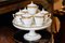 Antique Paris Porcelain Cream Pot Set with Stand, Circa 1810, Set of 8 1