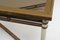 Large Italian Lacquered Wood & Brass Table with Glass Top, 1970s, Image 7