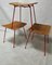 Rattan Stools with Metal Legs, 1960s, Set of 3 8