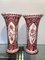 Large Vintage Red Cornet Vases from Royal Delft, Set of 2 7