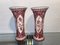 Große Vintage Red Cornet Vasen von Royal Delft, 2er Set 6