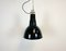 Lámpara de techo industrial Bauhaus esmaltada en negro, años 30, Imagen 1