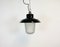 Black Enamel Factory Hanging Lamp, 1960s 1