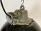 Lámpara colgante industrial de esmalte negro y hierro fundido, años 60, Imagen 4