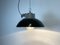 Lámpara colgante industrial de esmalte negro y hierro fundido, años 60, Imagen 9