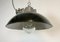 Industrial Black Enamel and Cast Iron Pendant Lamp, 1960s, Image 8