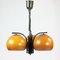 Pull Down Ceiling Lamp with Three Orange Bulbs from Elektrofém Isz, 1970s 1