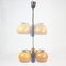 Pull Down Ceiling Lamp with Three Orange Bulbs from Elektrofém Isz, 1970s, Image 7