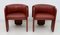 Italian Leather Lounge Chairs by Luigi Massoni for Poltrona Frau, 1980s, Set of 2 3