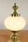 Glass & Polished Brass Table Lamp, 1960s 3