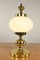 Glass & Polished Brass Table Lamp, 1960s 4