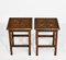 Oak Stools from HM Queens Carving School, 1940s, Set of 2 2