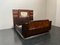 Art Deco Rosewood & Walnut Bed Frame with Carved Headboard by Ducrot, 1922 3