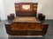Art Deco Rosewood & Walnut Bed Frame with Carved Headboard by Ducrot, 1922, Image 19