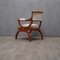 Fauteuil en Cerisier et en Velours Blanc, Italie, 1930s 3