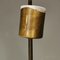 Mid-Century Yellow and White Curved Glass and Brass Ceiling Lamp 7