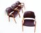 Walnut Model 814 Armchairs by Ico Luisa Parisi for Cassina, 1963, Italy, Set of 4 1