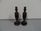 Antique English Wood Candleholders, Set of 2 3