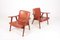 Patinated Leather Lounge Chairs by Hans J. Wegner for Johannes Hansen, 1950s, Set of 2 2