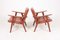 Patinated Leather Lounge Chairs by Hans J. Wegner for Johannes Hansen, 1950s, Set of 2 7