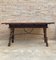 Early 20th Century Spanish Fold Out Console Table with Iron Stretcher & 3 Drawers 17