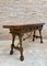 Early 20th Century Spanish Fold Out Console Table with Iron Stretcher & 3 Drawers 2