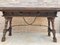 Early 20th Century Spanish Fold Out Console Table with Iron Stretcher & 3 Drawers 4