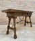 Early 20th Century Spanish Fold Out Console Table with Iron Stretcher & 3 Drawers 5
