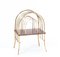 Antique French Art Nouveau Brass & Mahogany Magazine Rack, 1900s 2