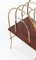 Portariviste antico Art Nouveau in ottone e mogano, Francia, inizio XX secolo, Immagine 10