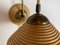 Lampada da parete in bambù e ottone, anni '60, Immagine 6
