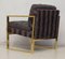Italian Brass and Fabric Armchairs, 1950s, Set of 2, Image 5