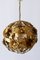 Gilt Metal Floral Pendant Lamp, 1960s 1