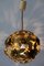 Lampada a sospensione floreale in metallo dorato, anni '60, Immagine 19