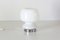 Weiße Opalglas Tischlampe, 1950er 1