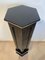 Art Deco Column or Pedestal Hexagonal Black Lacquer on Oak French 1930 3