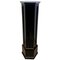 Art Deco Column or Pedestal Hexagonal Black Lacquer on Oak French 1930 1