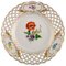Assiette Meissen en Porcelaine Ajourée avec Fleurs Peintes à la Main, 20ème Siècle 1